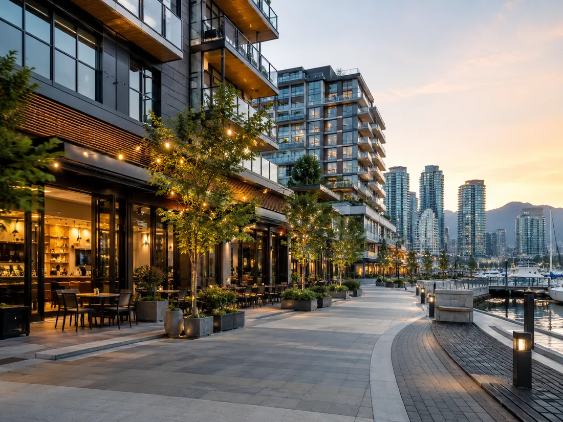Vancouver mixed-use waterfront promenade